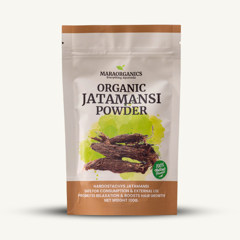 Jatamansi-Powder-100G -reduce dandruff, hair thinning, and split ends - By Mara Organics