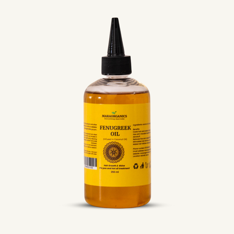Fenugreek-Oil-Infusion-250Ml  manage dandruff and scalp irritation - By Mara Organics