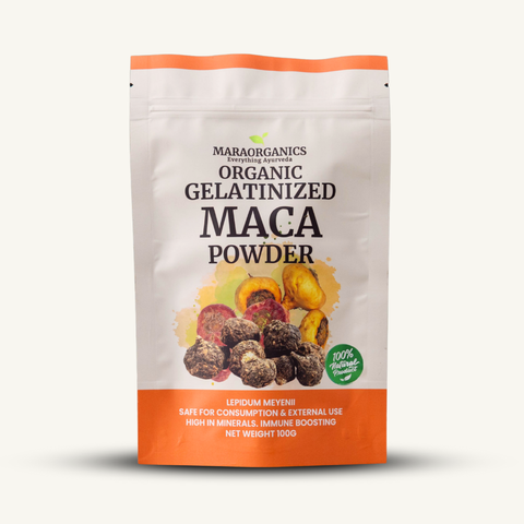 Maca-Powder-(Gelatinized)-100G  help support balanced hormone levels in both men and women. By Mara Organics