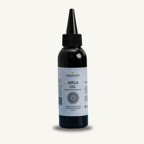 Amla-Oil-Sesame 120Ml  Soothes itchy or inflamed scalp, By Mara Organics