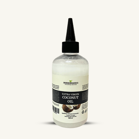 Coconut-Oil-Extra-Virgin 250Ml Conditions and softens hair- By Mara Organics