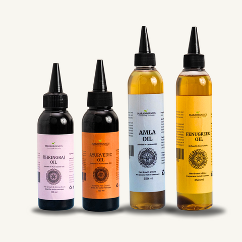 Herbal-Oils Large  Amla Oil, Fenugreek Oil And By Mara Organics
