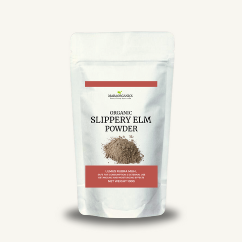 Slippery-Elm-Powder 100G-(Premium)  Slippery Elm Powder: Soothe Digest By Mara Organics